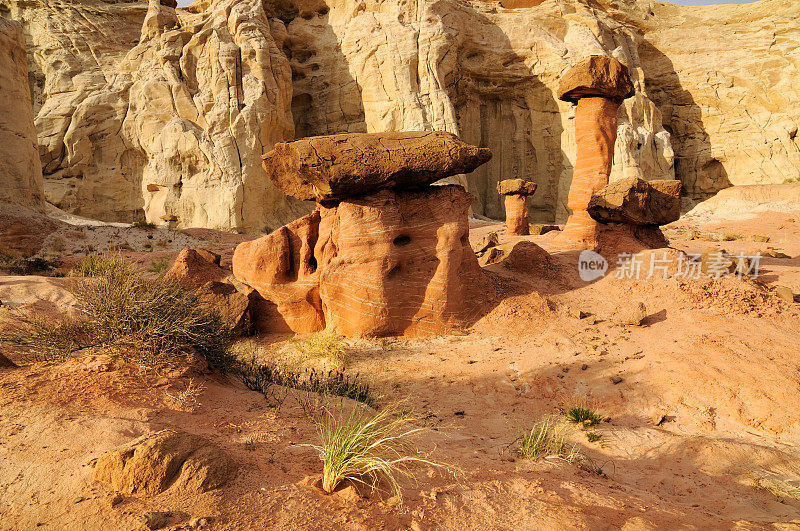 在Paria Rimrocks的日落景观，美国犹他州